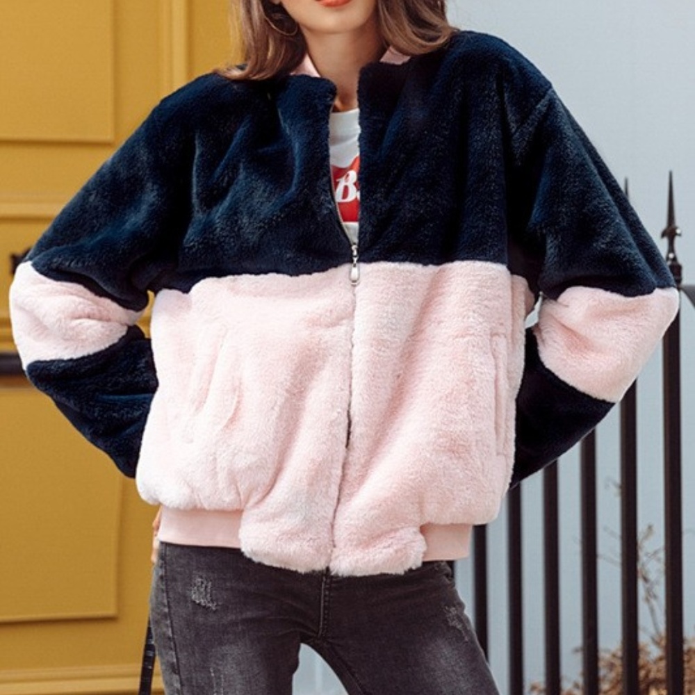 FUR ZIP UP JACKET